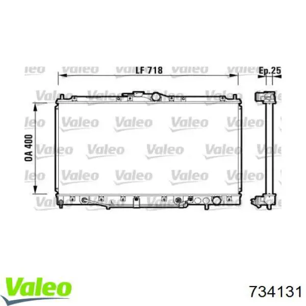 Радиатор 734131 VALEO