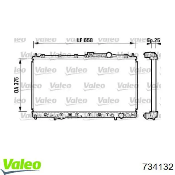 Радиатор 734132 VALEO