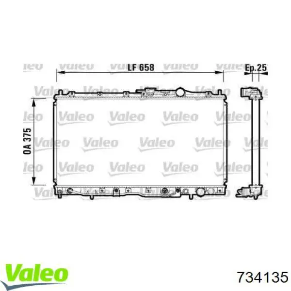 Радиатор 734135 VALEO