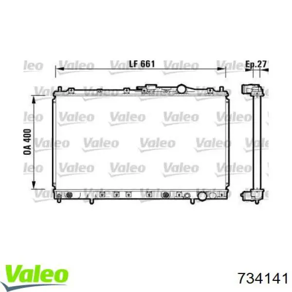 Радиатор 734141 VALEO