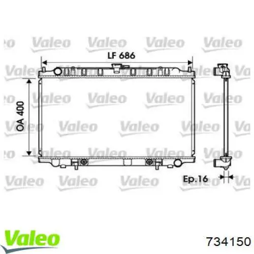 Радиатор 734150 VALEO