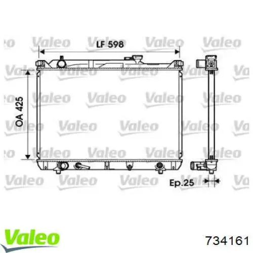 Радиатор 734161 VALEO