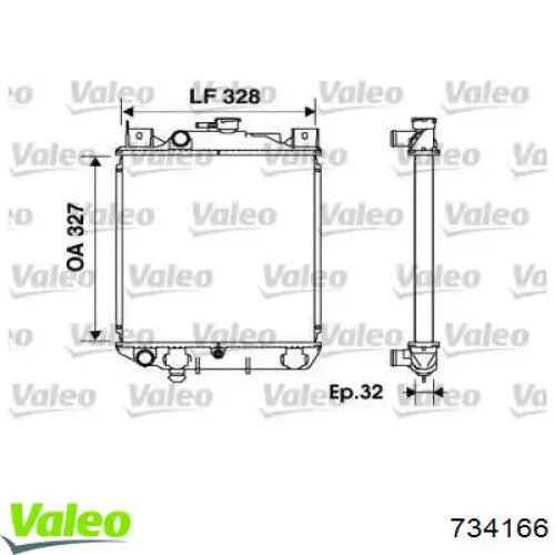 Радиатор 734166 VALEO