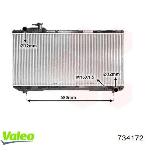 Радиатор охлаждения двигателя VALEO 734172 цена, от 88.50 USD