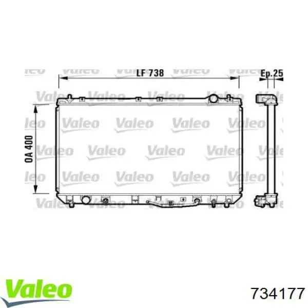 Радиатор 734177 VALEO