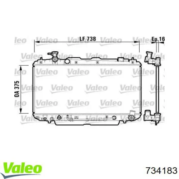 Радиатор 734183 VALEO