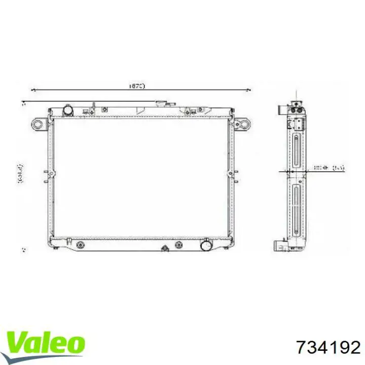 Радиатор 734192 VALEO