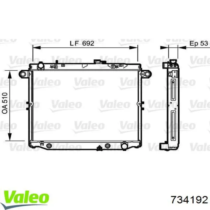 Радиатор 734192 VALEO