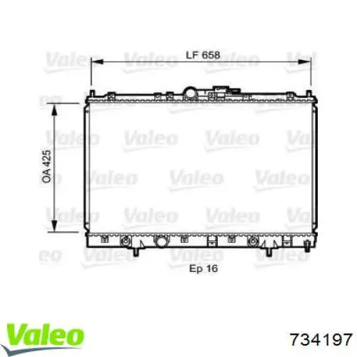 Радиатор 734197 VALEO