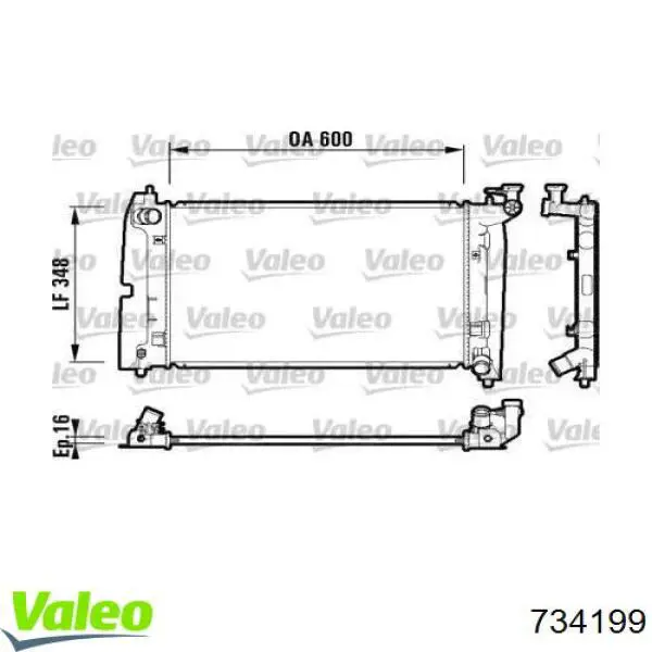 Радиатор 734199 VALEO