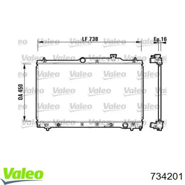 Радиатор 734201 VALEO