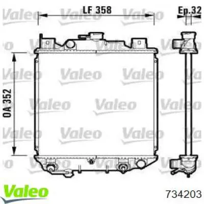 Радиатор 734203 VALEO