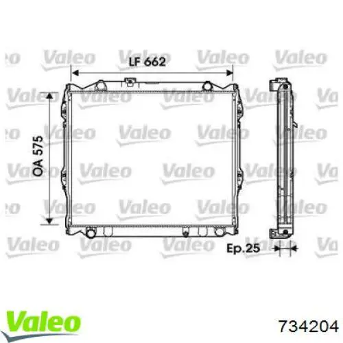 Радиатор 734204 VALEO