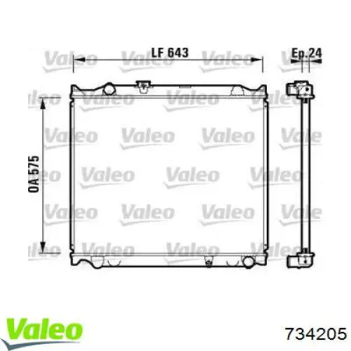 Радиатор 734205 VALEO