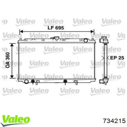 Радиатор 734215 VALEO