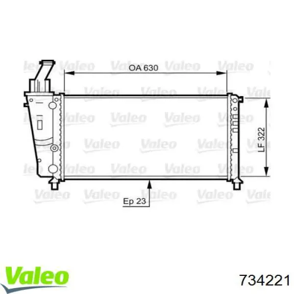 Радиатор 734221 VALEO