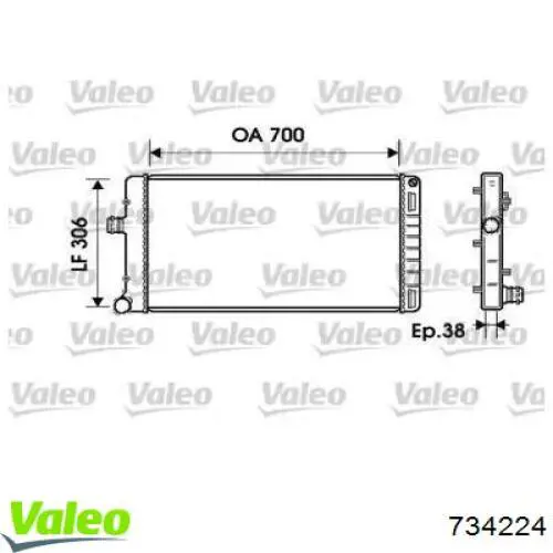 Радиатор 734224 VALEO