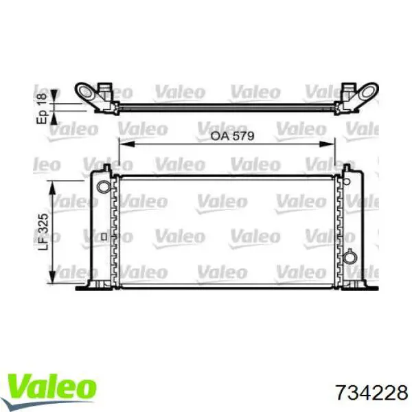 Радиатор 734228 VALEO