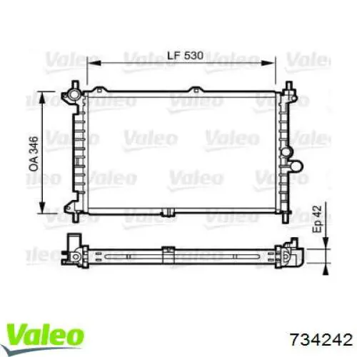 Радиатор 734242 VALEO