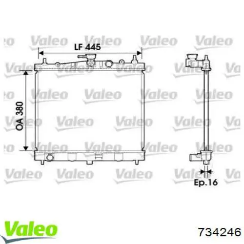 734246 VALEO Радиатор основной