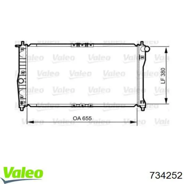 Радиатор 734252 VALEO