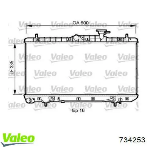 Радиатор 734253 VALEO