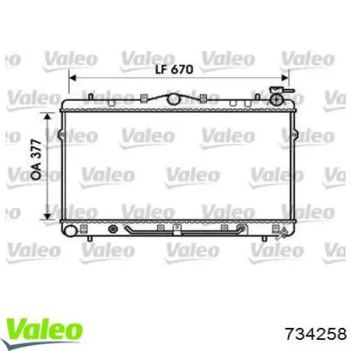 Радиатор 734258 VALEO