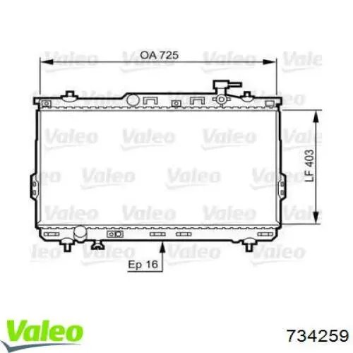 Радиатор 734259 VALEO