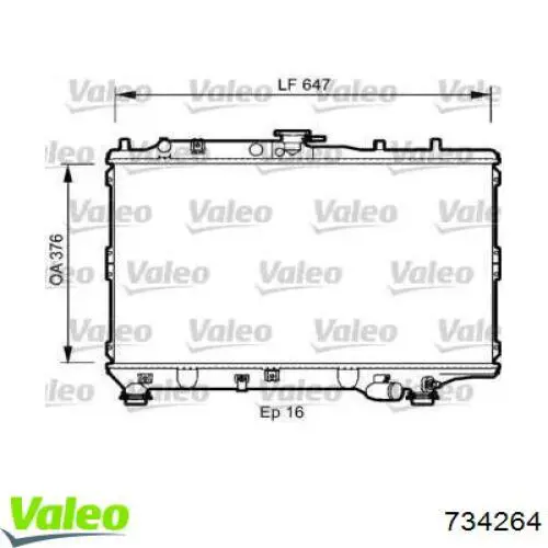 Радиатор 734264 VALEO