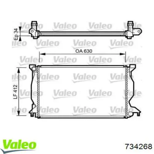 Радиатор 734268 VALEO