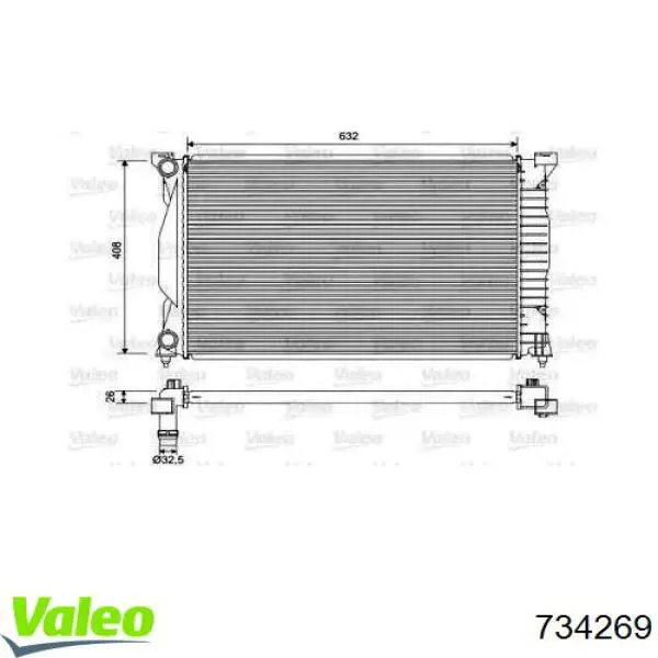 Радиатор 734269 VALEO