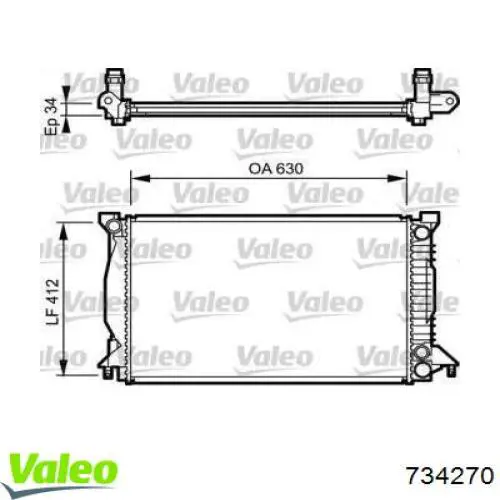 Радиатор 734270 VALEO