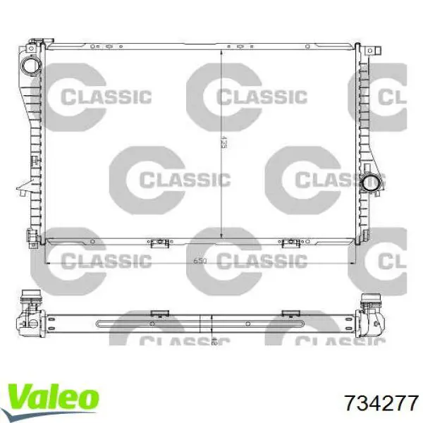 Радиатор охлаждения двигателя VALEO 734277 цена, от 83.43 USD