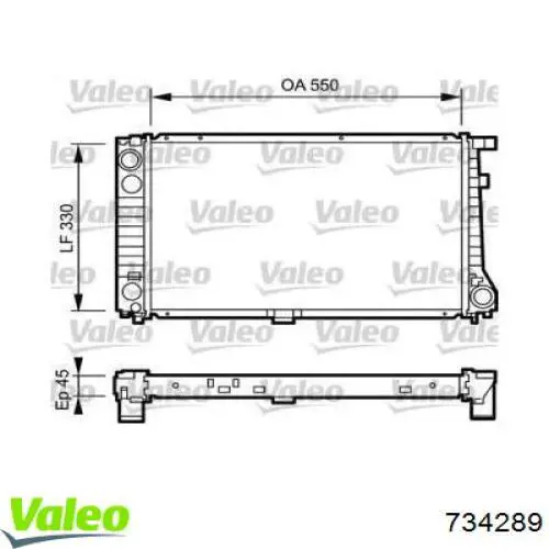 Радиатор 734289 VALEO