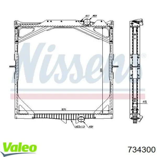 734300 VALEO Радиатор основной