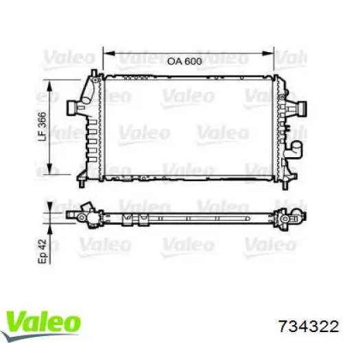 Радиатор 734322 VALEO