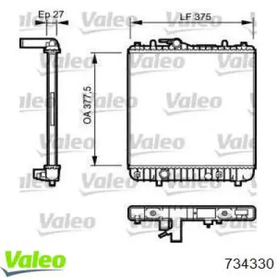 Радиатор 734330 VALEO