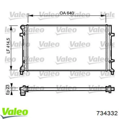734332 VALEO Радиатор основной
