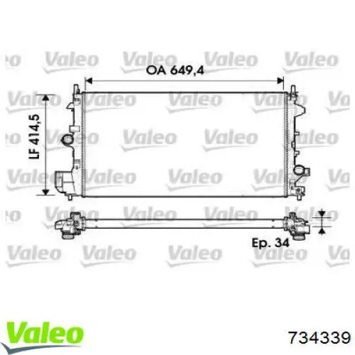 734339 VALEO Радиатор основной