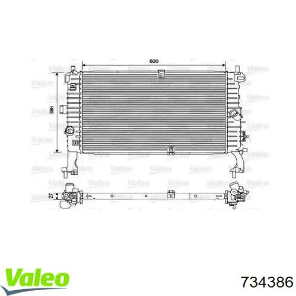 Радиатор 734386 VALEO