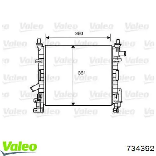 Радиатор 734392 VALEO