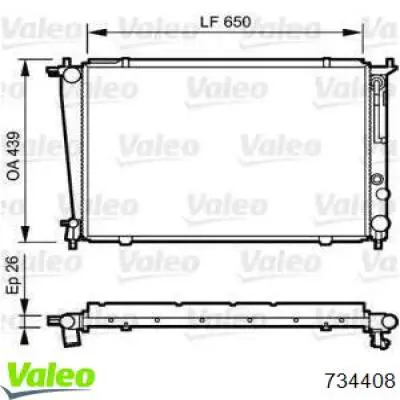 Радиатор 734408 VALEO