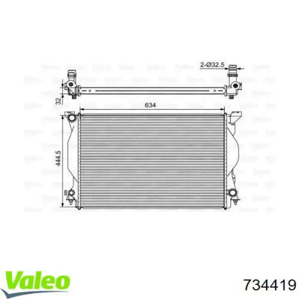 Радиатор 734419 VALEO