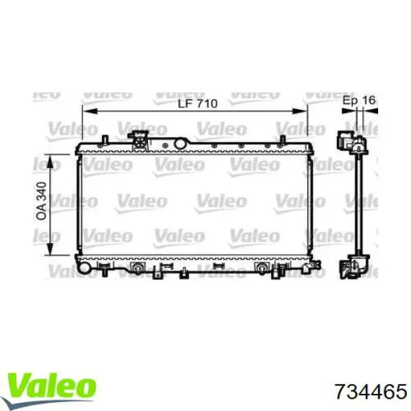 Радиатор 734465 VALEO