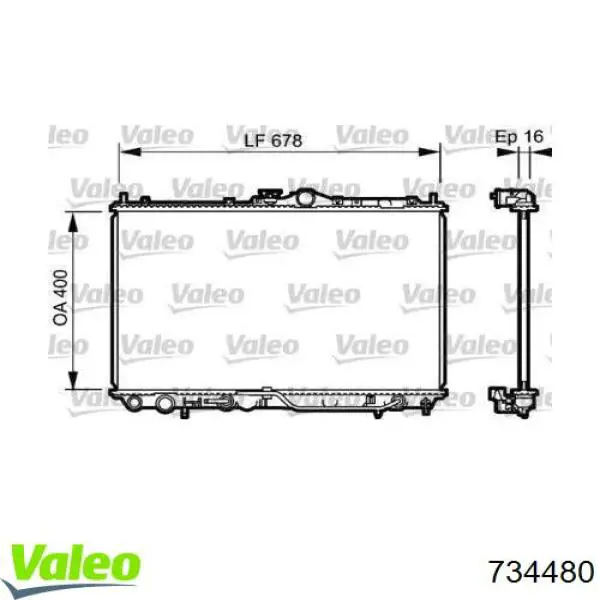 Радиатор 734480 VALEO