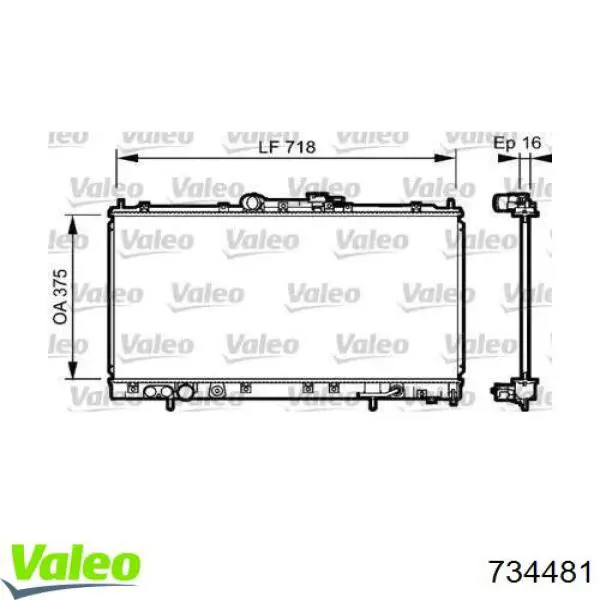 Радиатор 734481 VALEO