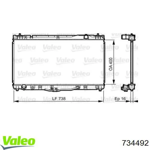 734492 VALEO радиатор