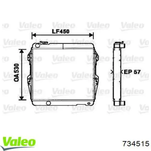 Радиатор 734515 VALEO