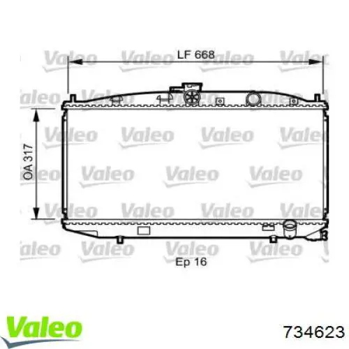 Радиатор 734623 VALEO