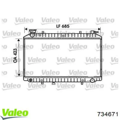 Радиатор 734671 VALEO